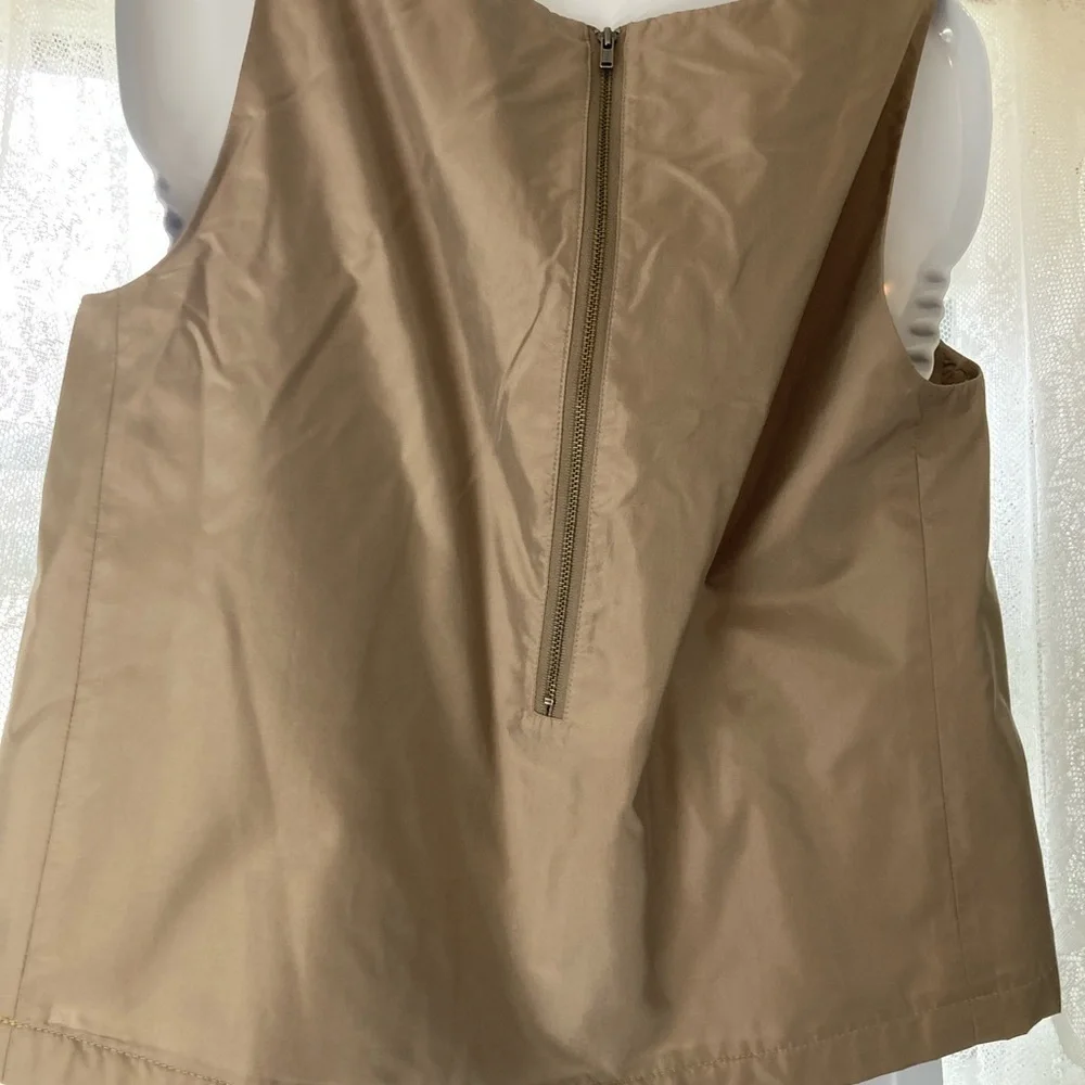 J. Crew tan beaded silk cami top size 4